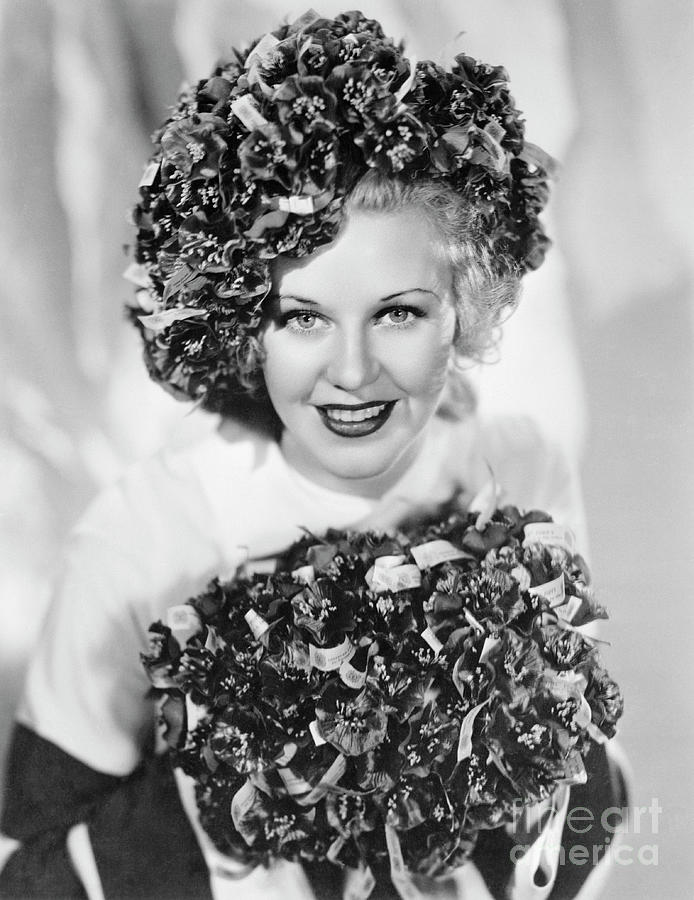 Ginger Rogers Decorated In Buddy Poppies Photograph by Bettmann