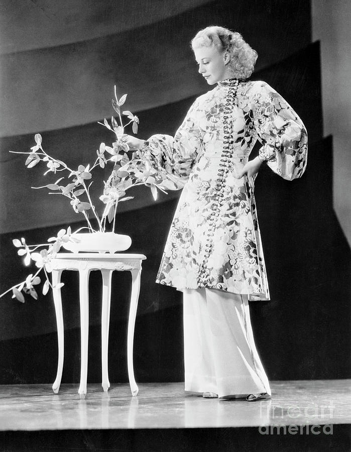 Ginger Rogers Wearing A Chinese Ensemble Photograph by Bettmann