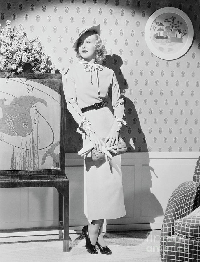 Ginger Rogers Wearing A Crepe Dress Photograph by Bettmann