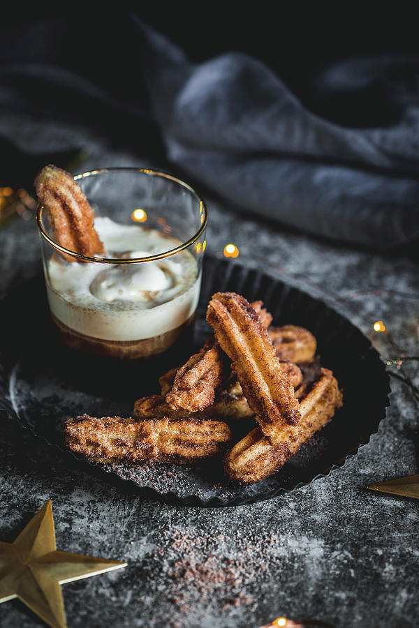 Gingerbread Affogatos With Cinnamon Churros Photograph by Great Stock!
