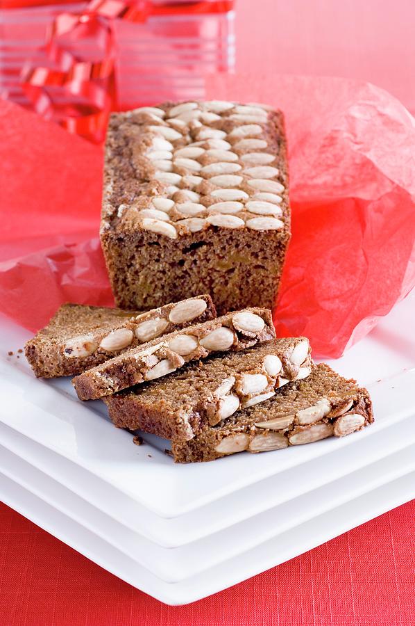 Gingerbread Cake With Almonds For Christmas Photograph by Peter Kooijman