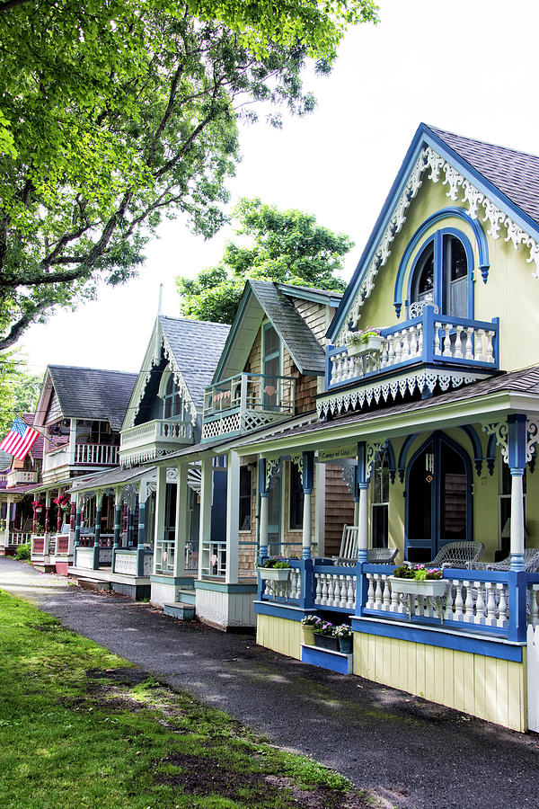 Gingerbread House Photograph - Gingerbread Cottages On Marthas Vineyard by Brendan Reals Gingerbread House Photograph - Gingerbread Cottages On Marthas Vineyard by Brendan Reals