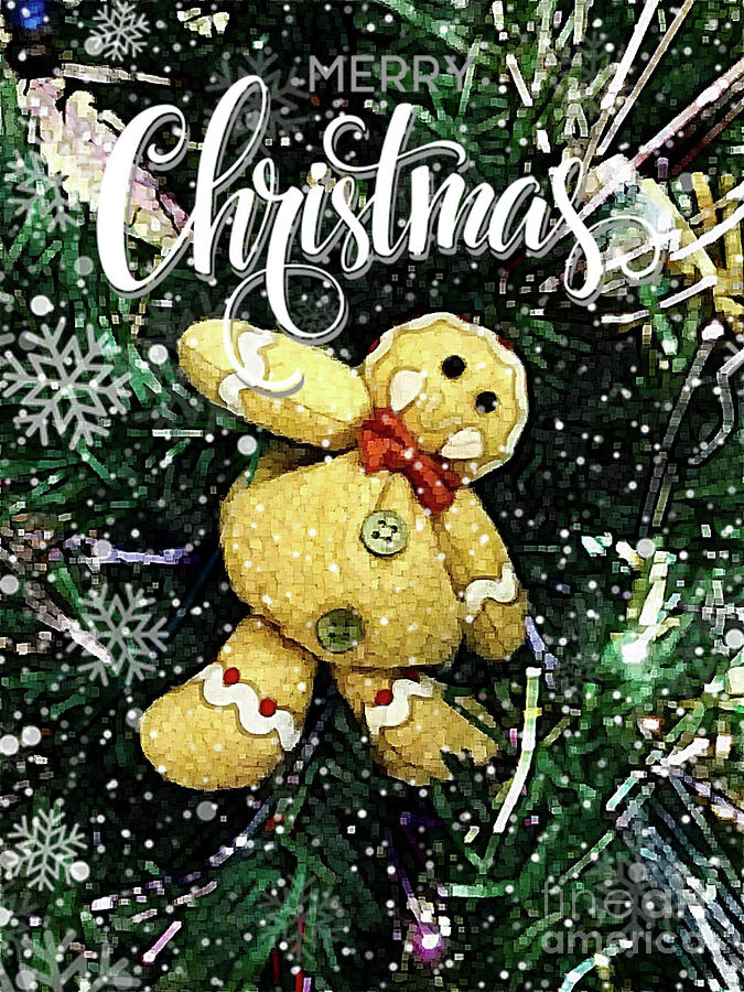 Christmas Digital Art - Gingerbread Man Christmas by Jackie MacNair
