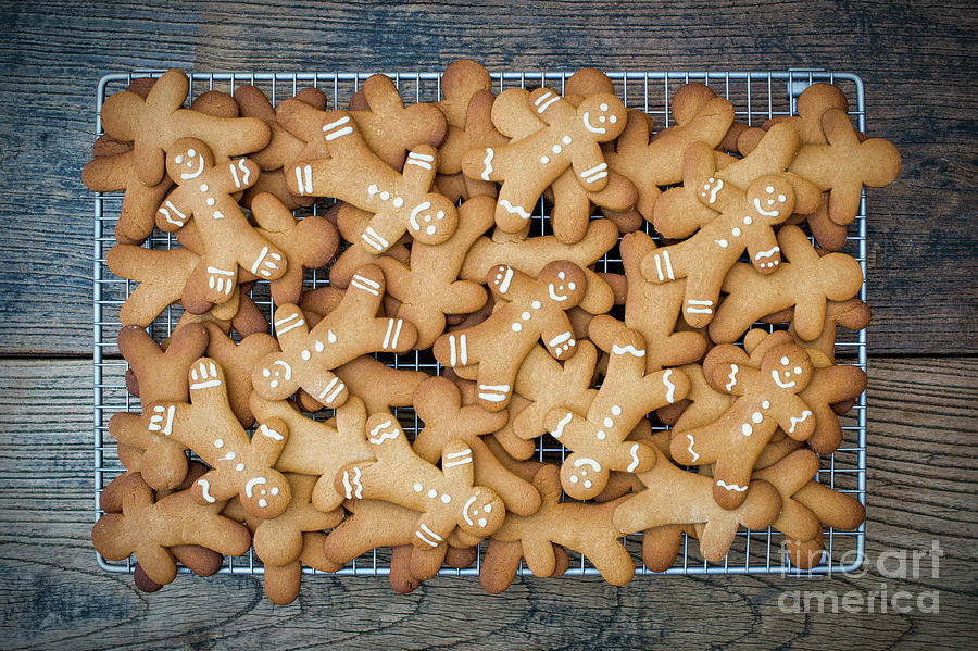 Cookie Photograph - Gingerbread Men Biscuits  by Tim Gainey