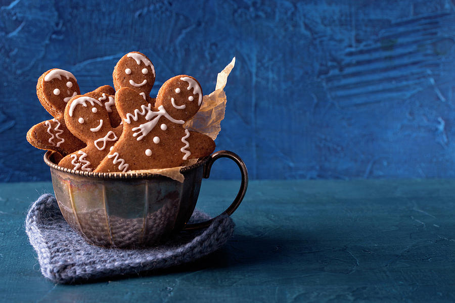 Gingerbread Men In A Cup Photograph by Elena Schweitzer