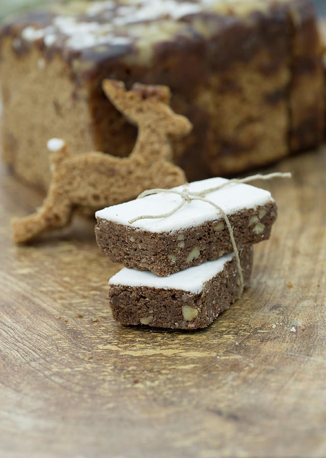Gingerbread Slices With Icing Photograph by Martina Schindler