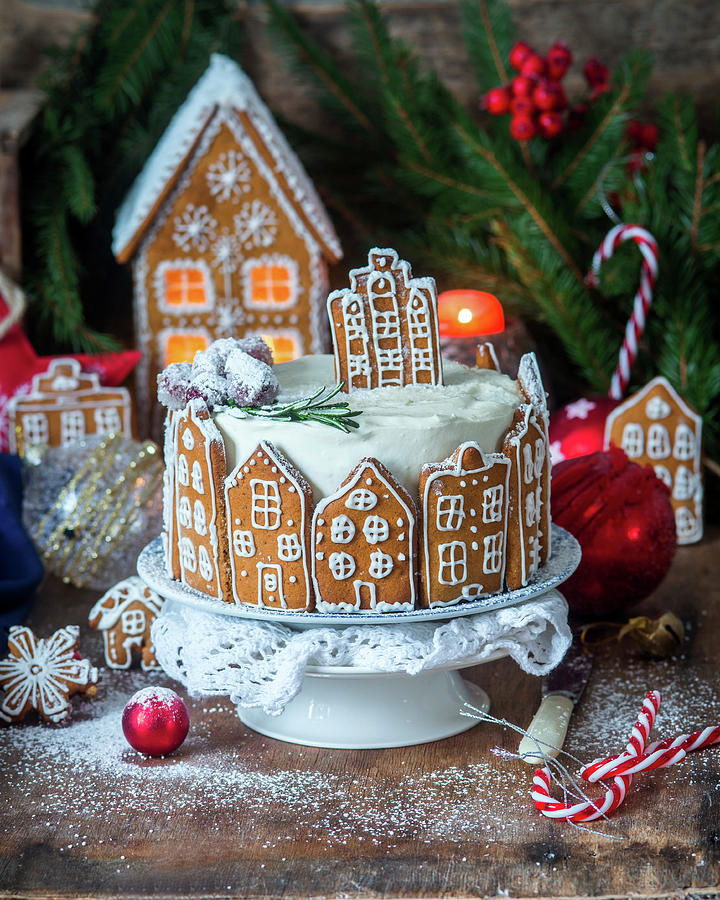 Gingerbread Town Cake Photograph by Irina Meliukh