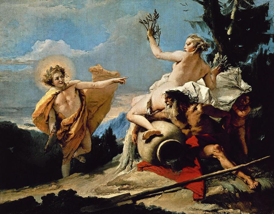 Giovanni Battista Tiepolo Apollo Pursuing Daphne, c. 1755/1760. National Gallery of Art. DAFNE. Painting by Giovanni Battista Tiepolo