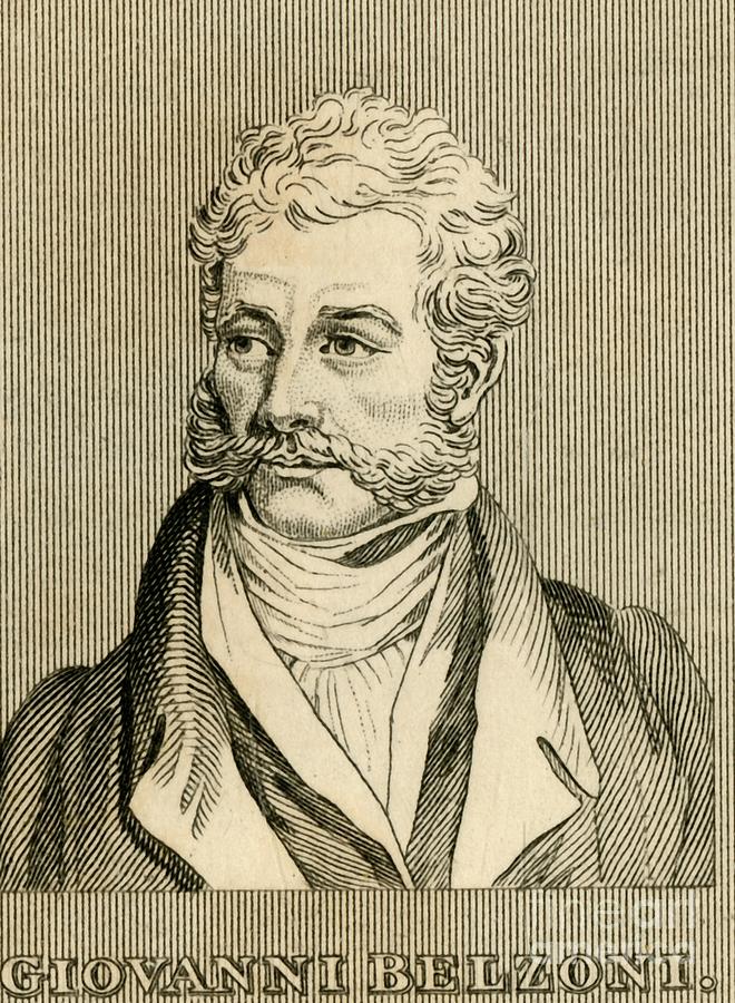 Giovanni Belzoni Drawing by Print Collector