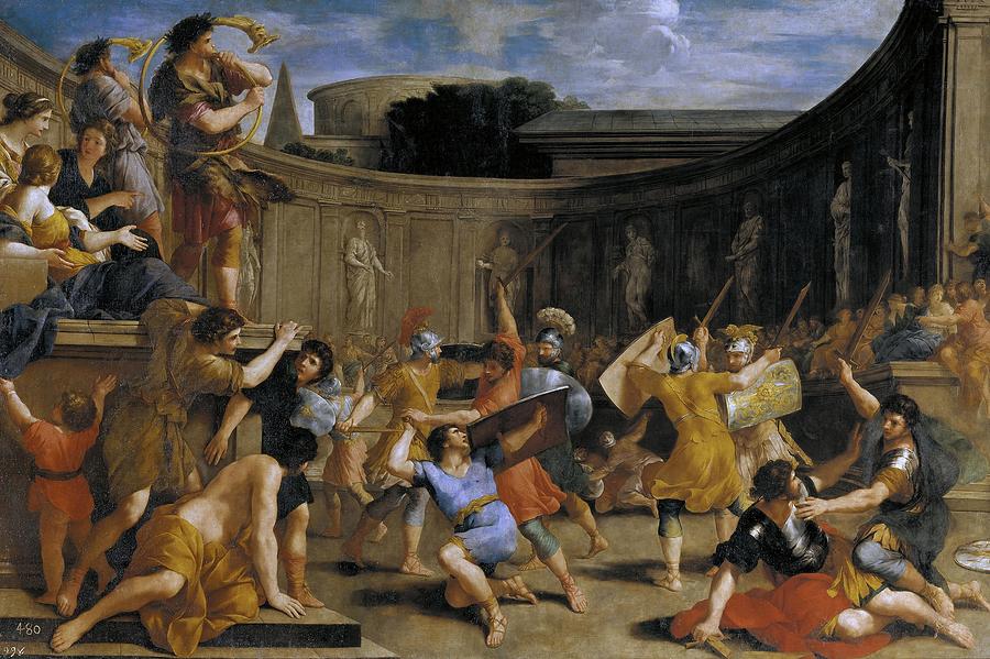 Giovanni Francesco Romanelli / Gladiadores romanos, 1635-1639, Italian School. Painting by Giovanni Francesco Romanelli -1610-1662-