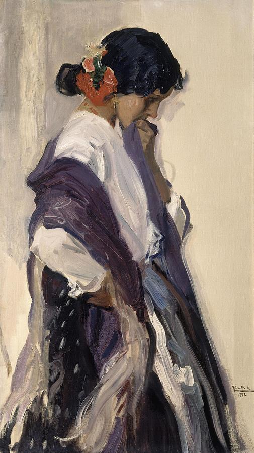Gipsy -gitana- - 1912. Painting by Joaquin Sorolla -1863-1923-