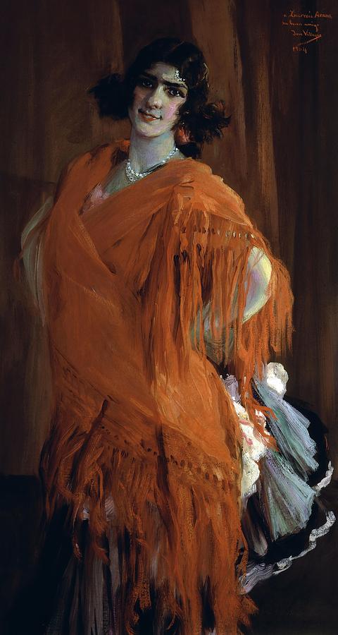 Gipsy Woman -gitana- - Pastora Imperio - 1904. Villegas Jose. Painting by Jose Villegas Cordero -1844-1921-