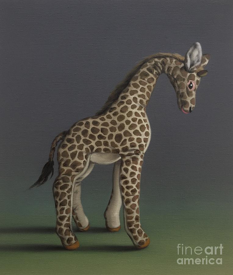 Toy Painting - Giraffe After Agasse, 2019 by Peter Jones