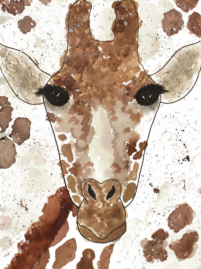 Wildlife Mixed Media - Giraffe Face by Melanie Torres