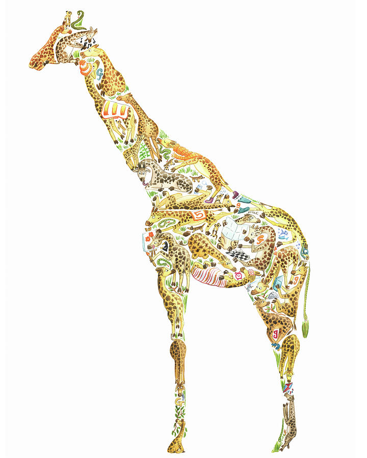 Giraffe Mixed Media - Giraffe by Louise Tate