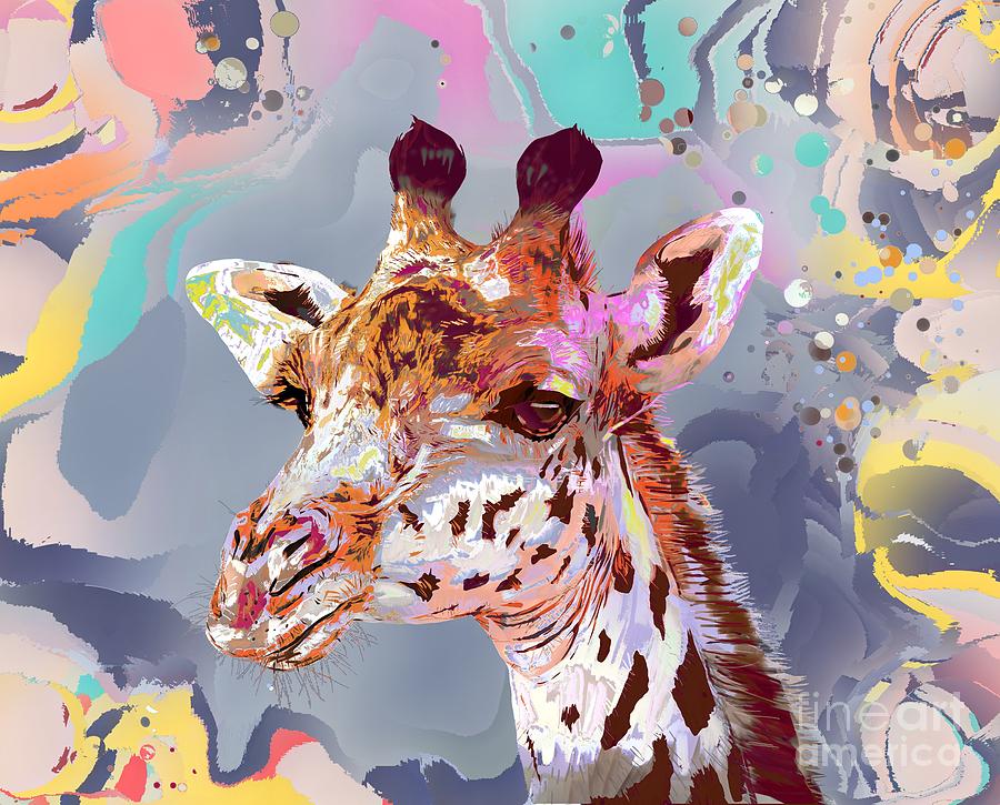 Giraffe Digital Art by Nesrin Gulistan - Fine Art America
