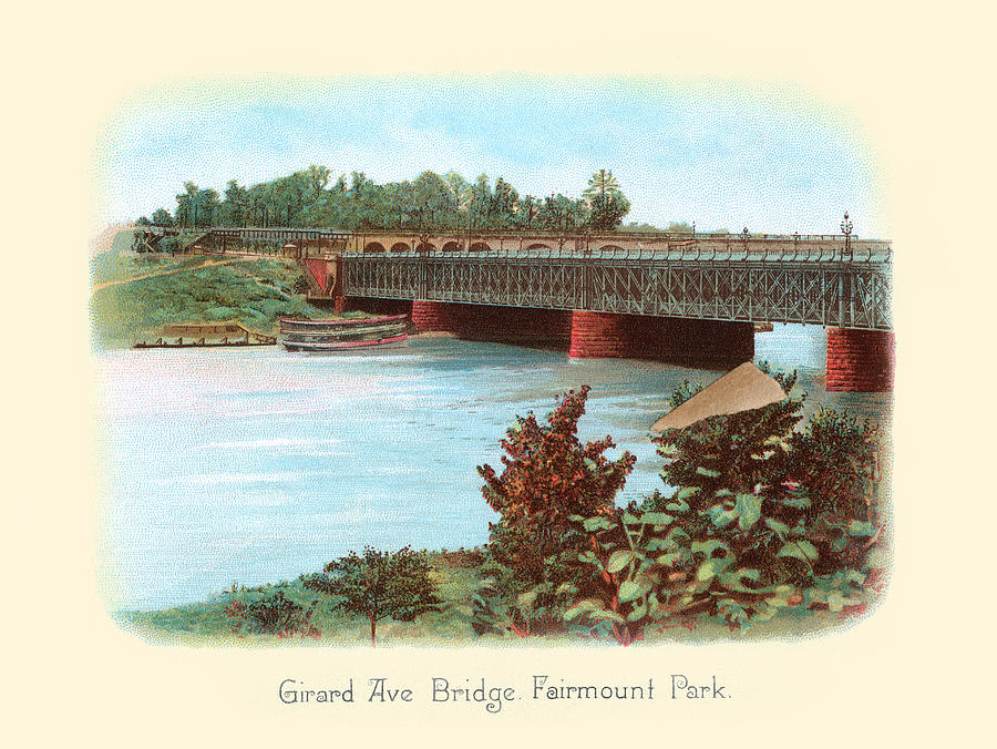 Philadelphia Painting - Girard Ave Bridge Fairmount Park by Unknown