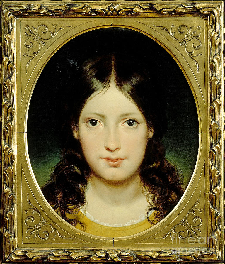 Girl. Artist Amerling, Friedrich Ritter Drawing by Heritage Images