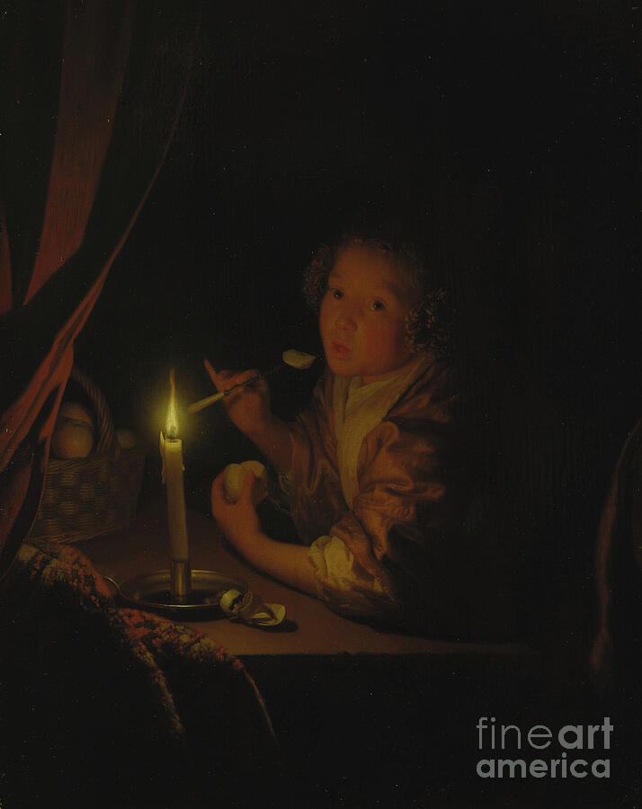 Girl By Candlelight Painting by Godfried Schalcken - Fine Art America