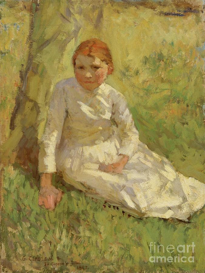 Girl In A Field Drawing by Heritage Images