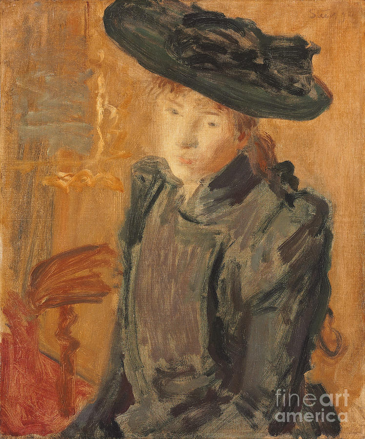 Girl In A Large Hat, 1892 Painting by Philip Wilson Steer