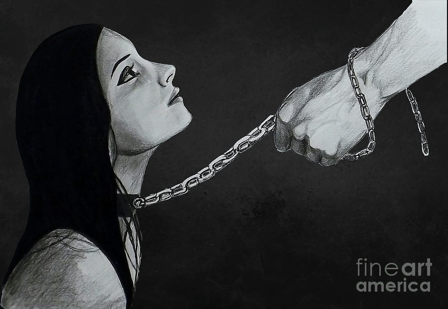 Woman In Chains Art   Girl In Chains Jose Maldonado 