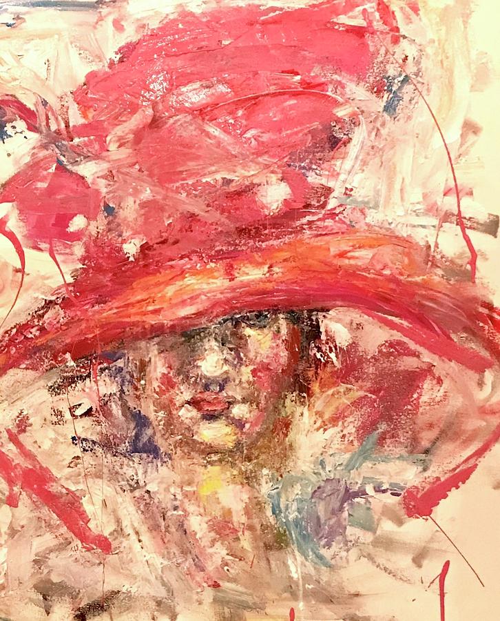 Girl in hat 2 Painting by Heather Roddy