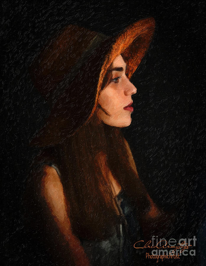Girl In Hat Painting