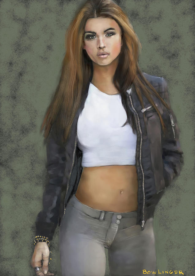 Girl in Jacket Digital Art by Scott Bowlinger Fine Art America