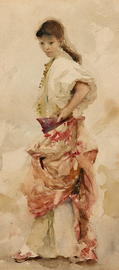 Girl in Spanish Costume Drawing by John Singer Sargent