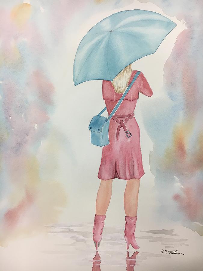 Girl In Spring Rain