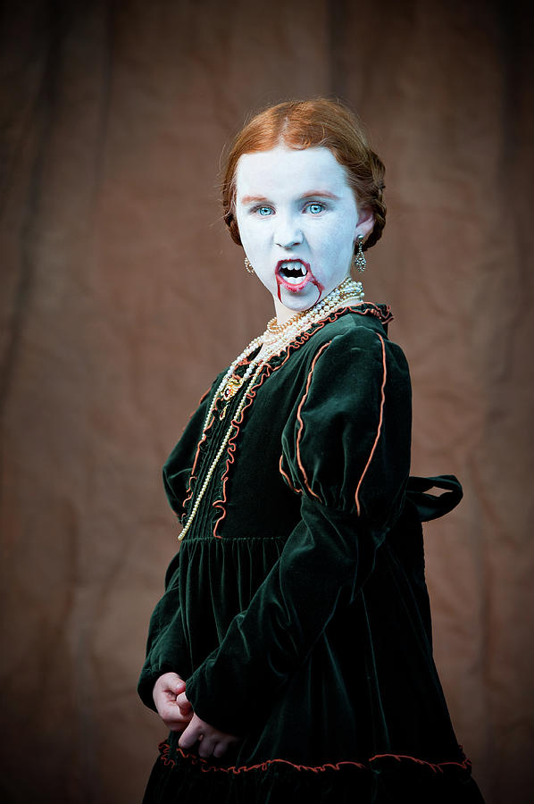 Girl In Vampire Costume For Halloween Photograph by Daniel Macdonald / Www.dmacphoto.com
