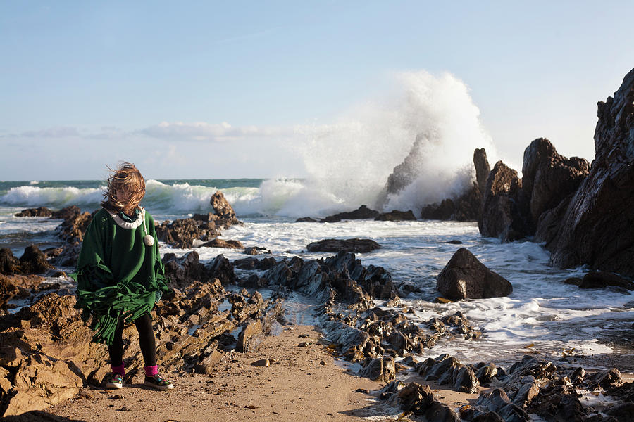 Girl On Beach Photograph by Jason Todd