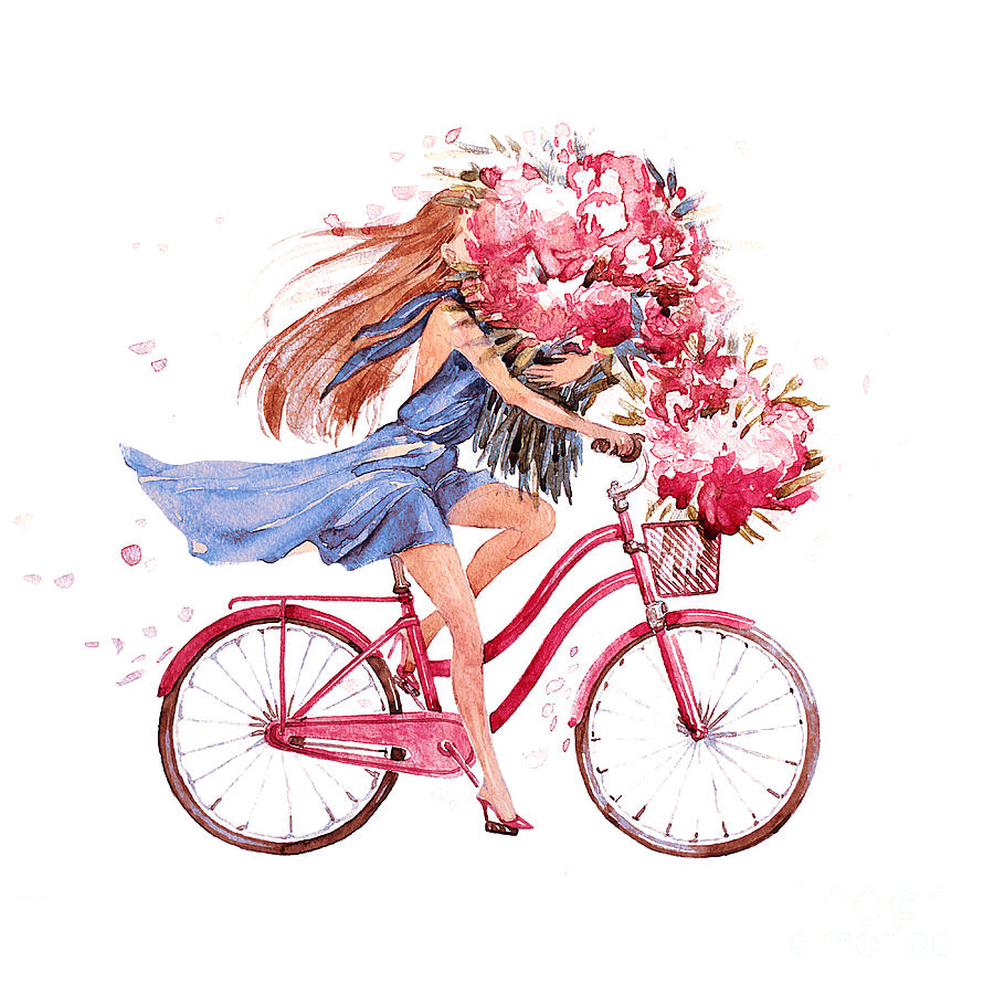 girl on bicycle