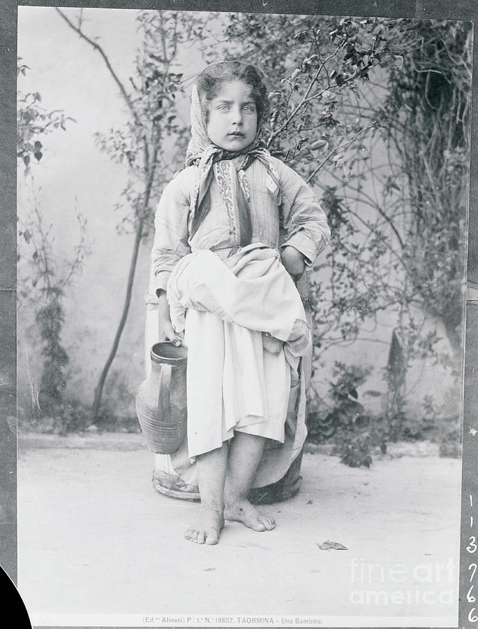 Girl Posing In Italian Village Dress Photograph by Bettmann