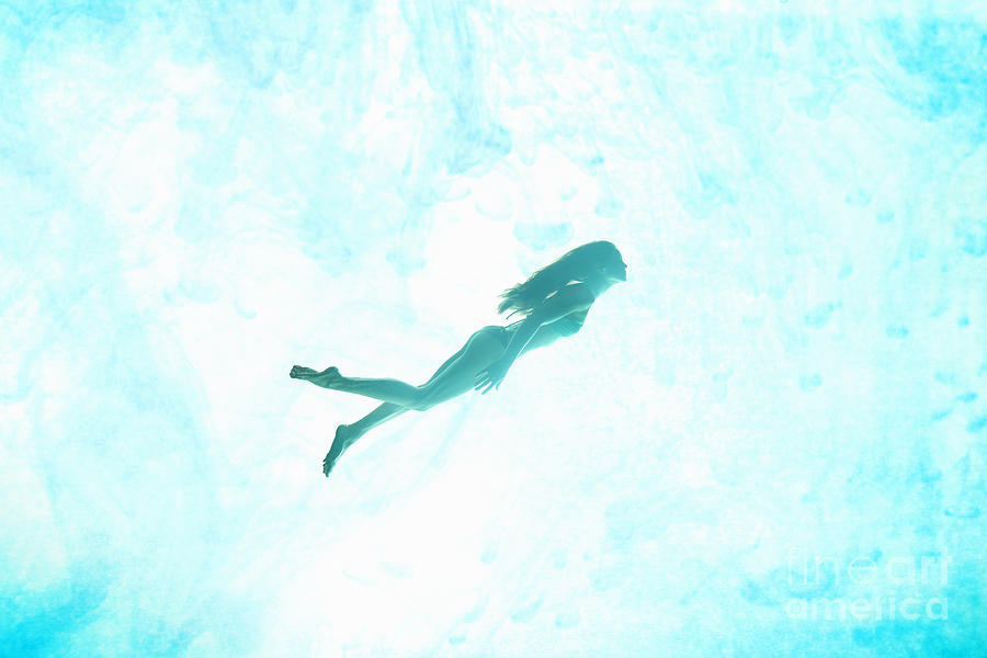 Girl Swimming Underwater Photograph by Stanislaw Pytel