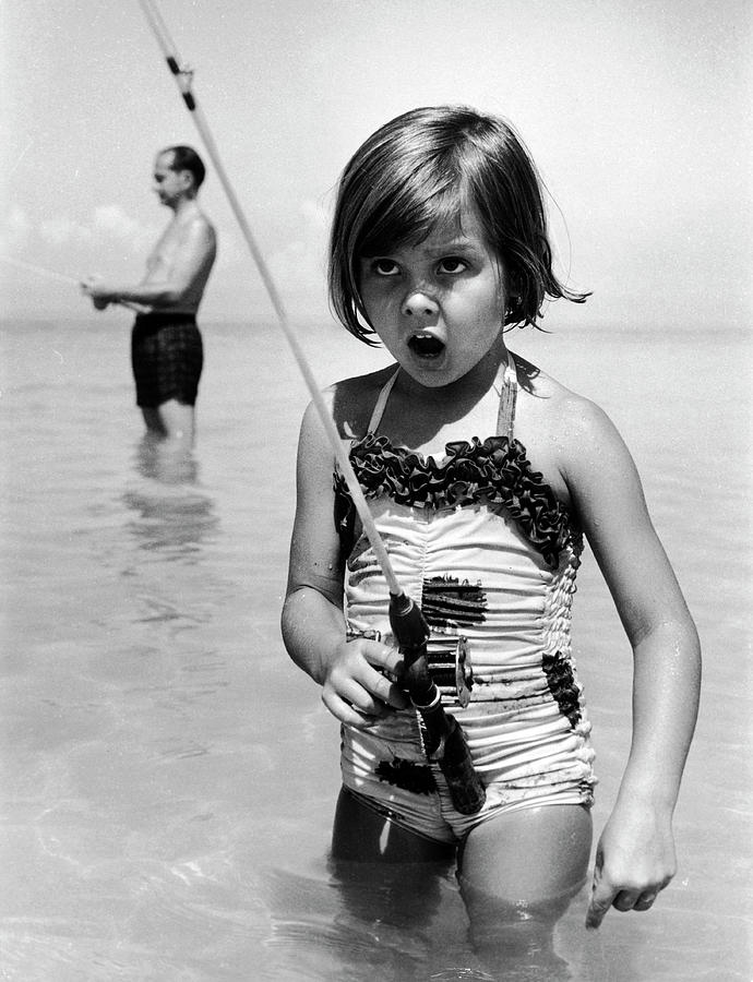 Girl With A Fishing Rod Photograph by Alfred Eisenstaedt Girl With A Fishing Rod Photograph by Alfred Eisenstaedt