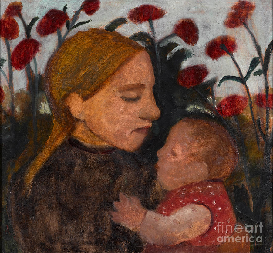 Girl With Child, 1902. Artist Drawing by Heritage Images