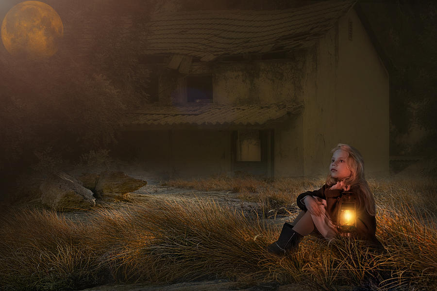 Fantasy Photograph - Girl With Lantern by Gabrielle Halperin