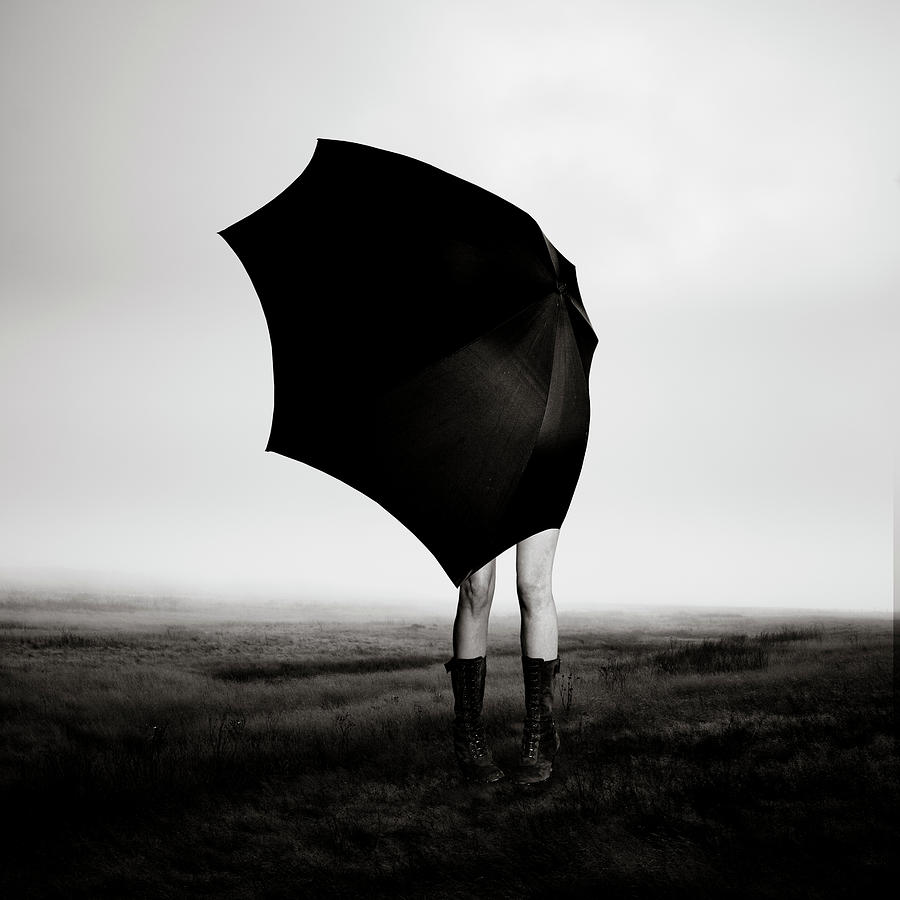 Girl With Umbrella Photograph by Eddie Obryan