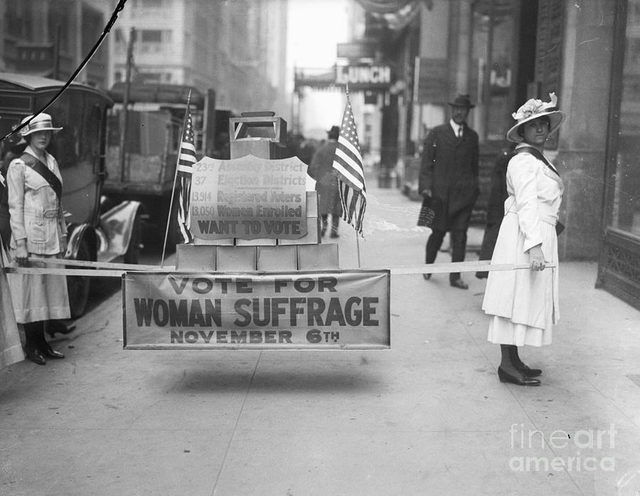 Girls Carrying Ballot Boxes In Parade Photograph by Bettmann