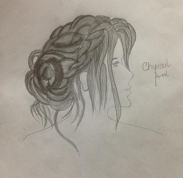 Girl,s Hairstyle Drawing by Bisma Nazir - Fine Art America