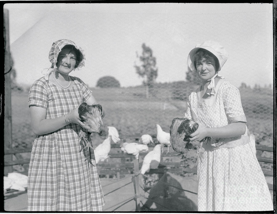 Girls Holding Their Birds Photograph by Bettmann