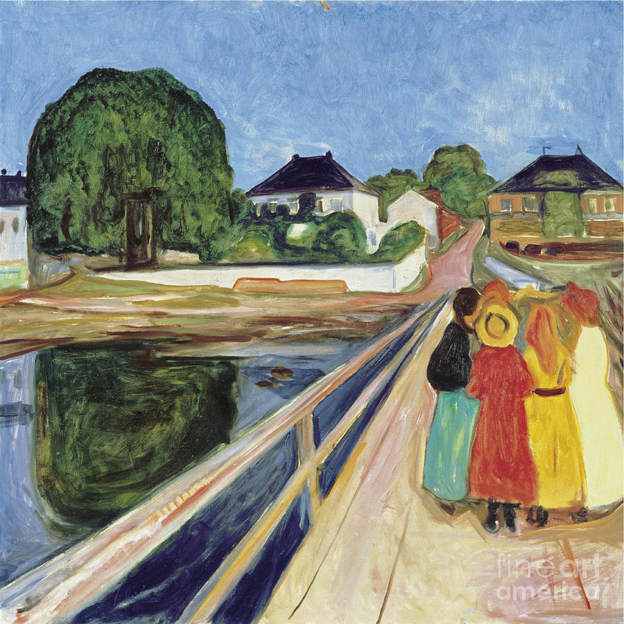 Girls On The Bridge, 1902 Drawing by Heritage Images