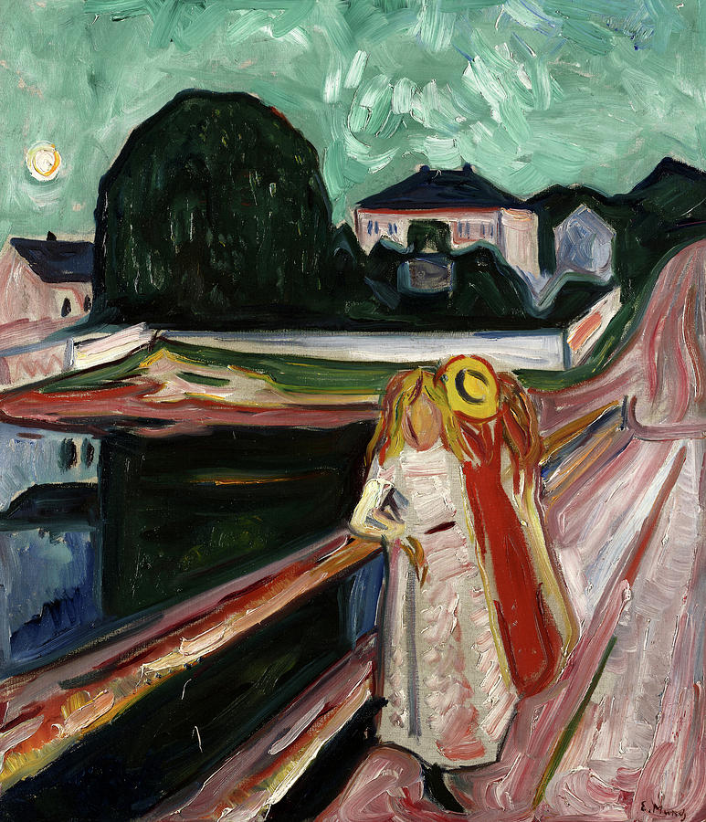 Girls on the Pier, 1904 Painting by Edvard Munch - Fine Art America