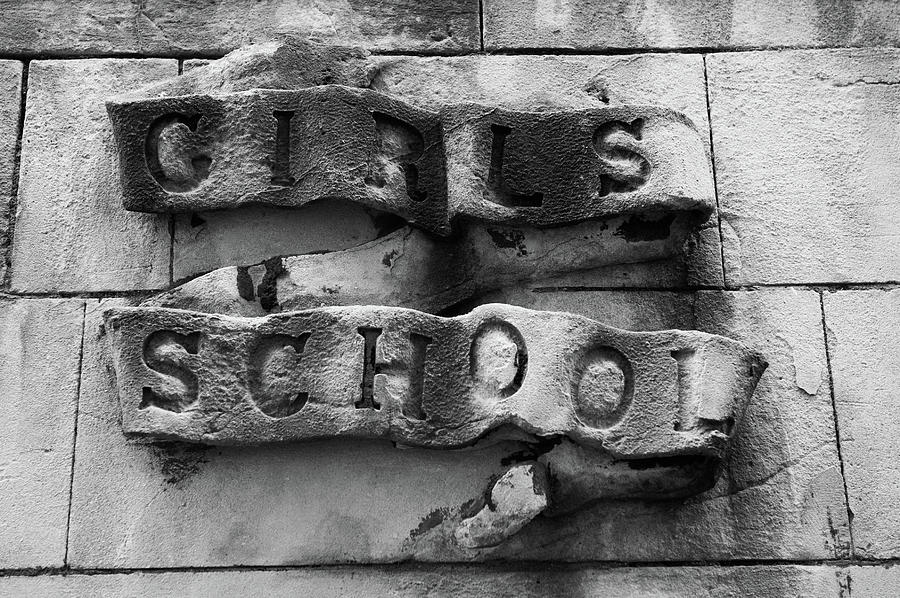 Girls School Stone Carving Photograph by Helen Jackson