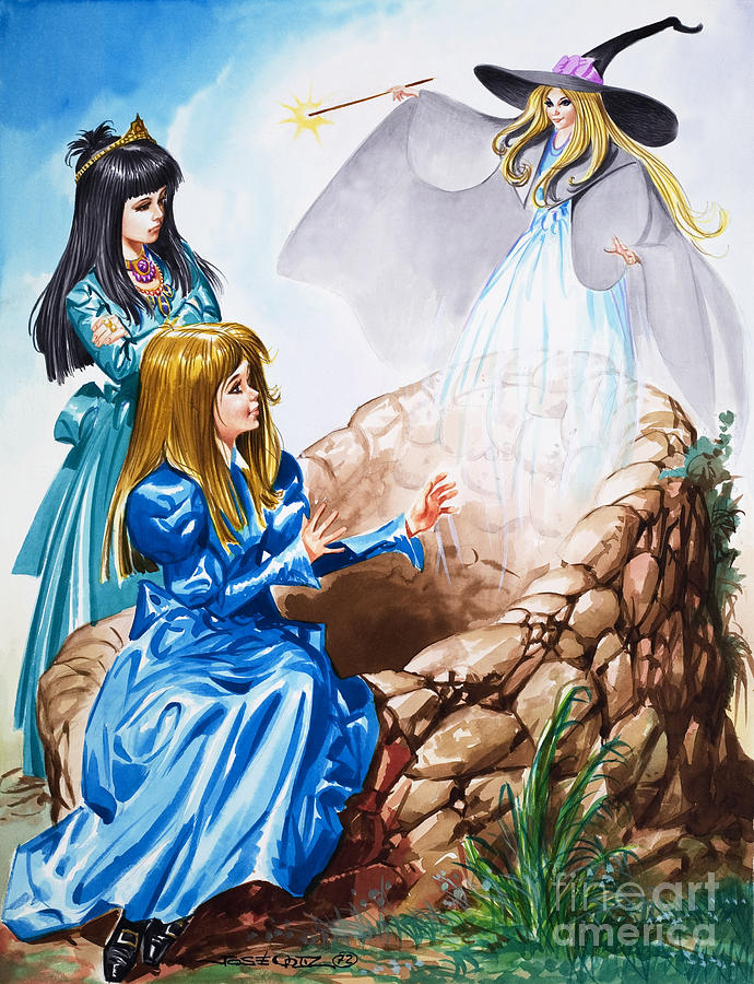Magic Painting - Girls with a Fairy by Jose Ortiz