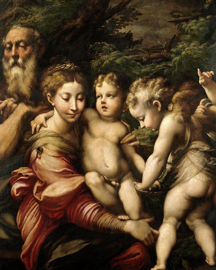 Girolamo Francesco Maria Mazzola Parmigianino / Madonna and Child with Saints, ca. 1524. Painting by Parmigianino -1503-1540-