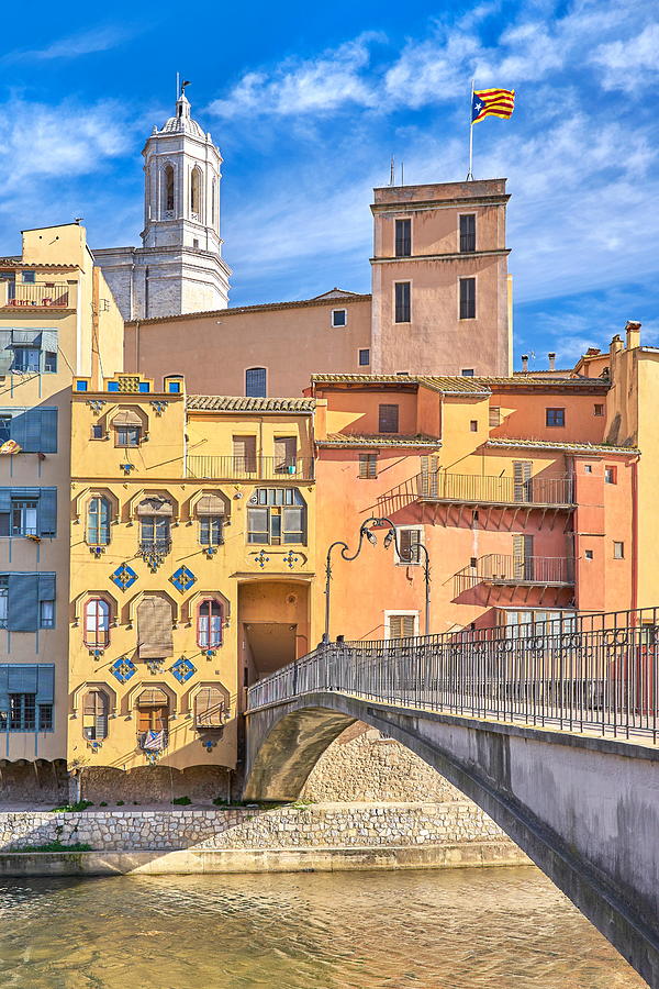Architecture Photograph - Girona Colorful Houses, Catalonia, Spain by Jan Wlodarczyk