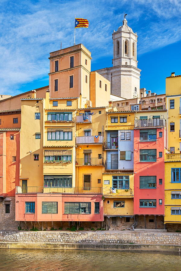 Architecture Photograph - Girona, Colorful Houses On The Old by Jan Wlodarczyk
